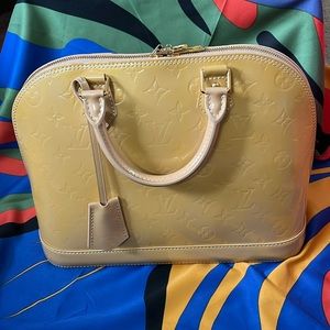 Louis Vuitton Hand Bag  Alma PM Beige Vernis